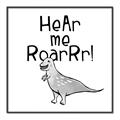 Picture of Hear me Roar Gray _GroupedProduct_Square_Mini_ _GroupedProduct_Square_Canvas_Framed_