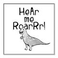Picture of Hear me Roar Gray _GroupedProduct_Square_Mini_ _GroupedProduct_Square_Canvas_Framed_
