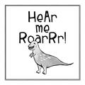 Picture of Hear me Roar Gray _GroupedProduct_Square_Mini_ _GroupedProduct_Square_Canvas_Framed_