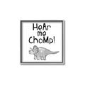 Picture of Hear me Chomp Gray _GroupedProduct_Square_Mini_ _GroupedProduct_Square_Canvas_Framed_