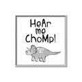 Picture of Hear me Chomp Gray _GroupedProduct_Square_Mini_ _GroupedProduct_Square_Canvas_Framed_