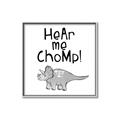 Picture of Hear me Chomp Gray _GroupedProduct_Square_Mini_ _GroupedProduct_Square_Canvas_Framed_
