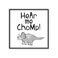 Picture of Hear me Chomp Gray _GroupedProduct_Square_Mini_ _GroupedProduct_Square_Canvas_Framed_