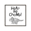 Picture of Hear me Chomp Gray _GroupedProduct_Square_Mini_ _GroupedProduct_Square_Canvas_Framed_