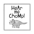 Picture of Hear me Chomp Gray _GroupedProduct_Square_Mini_ _GroupedProduct_Square_Canvas_Framed_