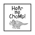 Picture of Hear me Chomp Gray _GroupedProduct_Square_Mini_ _GroupedProduct_Square_Canvas_Framed_