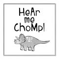 Picture of Hear me Chomp Gray _GroupedProduct_Square_Mini_ _GroupedProduct_Square_Canvas_Framed_