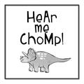 Picture of Hear me Chomp Gray _GroupedProduct_Square_Mini_ _GroupedProduct_Square_Canvas_Framed_