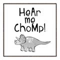 Picture of Hear me Chomp Gray _GroupedProduct_Square_Mini_ _GroupedProduct_Square_Canvas_Framed_