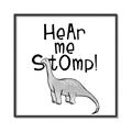 Picture of Hear me Stomp Gray _GroupedProduct_Square_Mini_ _GroupedProduct_Square_Canvas_Framed_