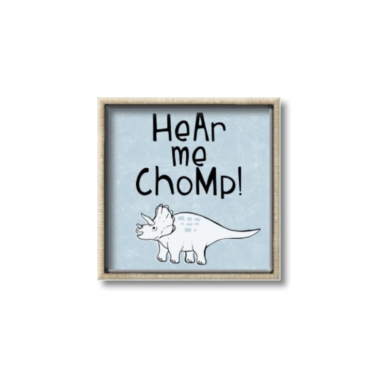 Picture of Hear me Chomp Blue Bkg _GroupedProduct_Square_Mini_ _GroupedProduct_Square_Canvas_Framed_