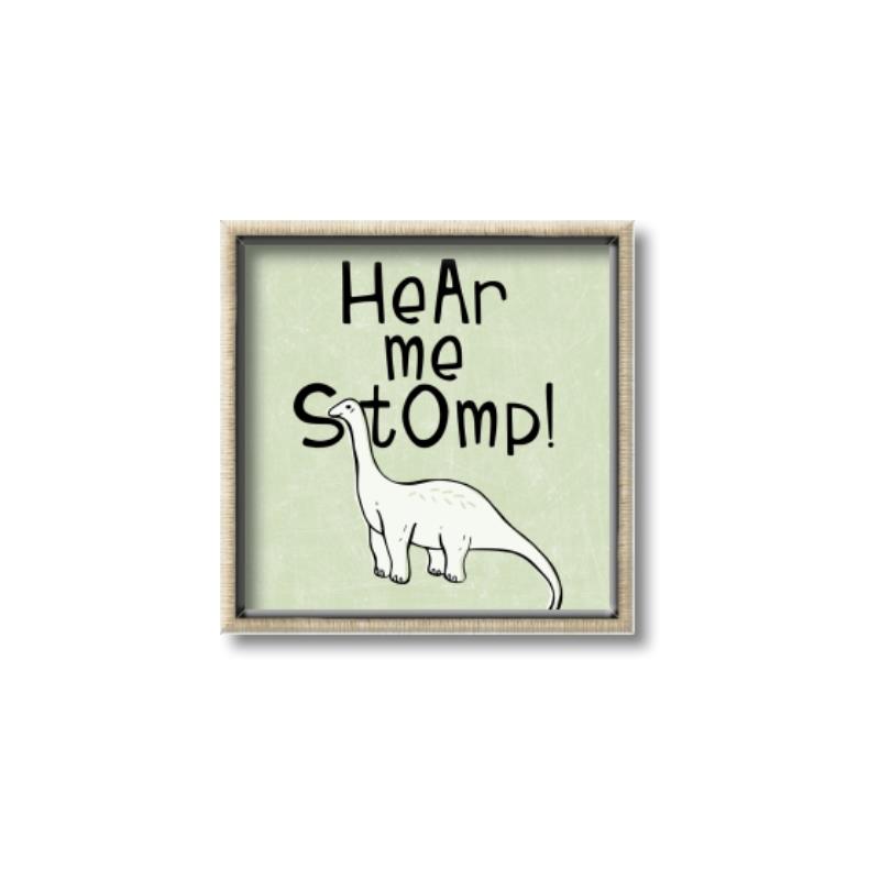 Picture of Hear me Stomp Green Bkg _GroupedProduct_Square_Mini_ _GroupedProduct_Square_Canvas_Framed_