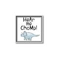 Picture of Hear me Chomp Blue _GroupedProduct_Square_Mini_ _GroupedProduct_Square_Canvas_Framed_