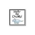 Picture of Hear me Chomp Blue _GroupedProduct_Square_Mini_ _GroupedProduct_Square_Canvas_Framed_