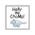 Picture of Hear me Chomp Blue _GroupedProduct_Square_Mini_ _GroupedProduct_Square_Canvas_Framed_