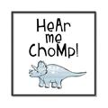 Picture of Hear me Chomp Blue _GroupedProduct_Square_Mini_ _GroupedProduct_Square_Canvas_Framed_