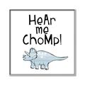 Picture of Hear me Chomp Blue _GroupedProduct_Square_Mini_ _GroupedProduct_Square_Canvas_Framed_