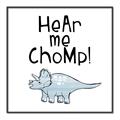 Picture of Hear me Chomp Blue _GroupedProduct_Square_Mini_ _GroupedProduct_Square_Canvas_Framed_