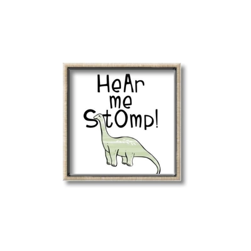 Picture of Hear me Stomp Green  _GroupedProduct_Square_Mini_ _GroupedProduct_Square_Canvas_Framed_