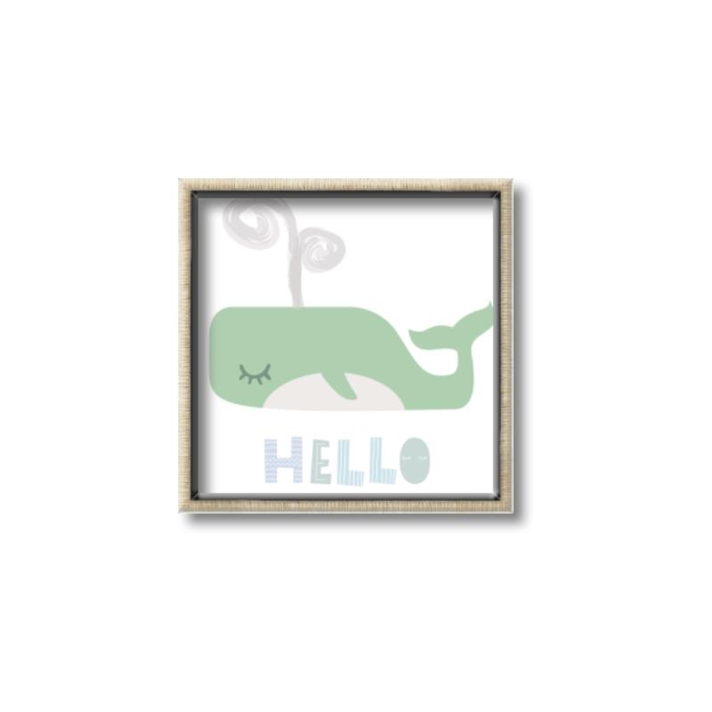 Picture of Whale Hello _GroupedProduct_Square_Mini_ _GroupedProduct_Square_Canvas_Framed_