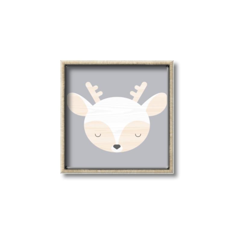 Picture of Gray Deer _GroupedProduct_Square_Mini_ _GroupedProduct_Square_Canvas_Framed_