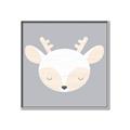 Picture of Gray Deer _GroupedProduct_Square_Mini_ _GroupedProduct_Square_Canvas_Framed_
