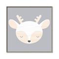 Picture of Gray Deer _GroupedProduct_Square_Mini_ _GroupedProduct_Square_Canvas_Framed_