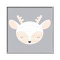 Picture of Gray Deer _GroupedProduct_Square_Mini_ _GroupedProduct_Square_Canvas_Framed_