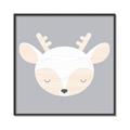Picture of Gray Deer _GroupedProduct_Square_Mini_ _GroupedProduct_Square_Canvas_Framed_