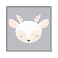 Picture of Gray Deer _GroupedProduct_Square_Mini_ _GroupedProduct_Square_Canvas_Framed_