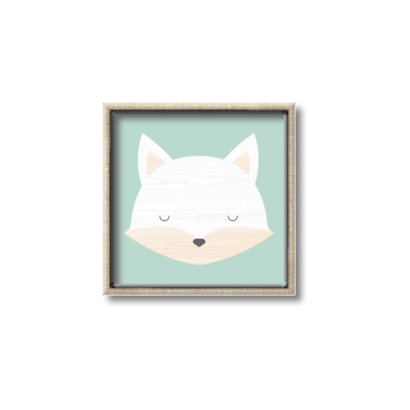 Picture of Green Fox _GroupedProduct_Square_Mini_ _GroupedProduct_Square_Canvas_Framed_