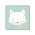 Picture of Green Fox _GroupedProduct_Square_Mini_ _GroupedProduct_Square_Canvas_Framed_