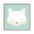 Picture of Green Fox _GroupedProduct_Square_Mini_ _GroupedProduct_Square_Canvas_Framed_