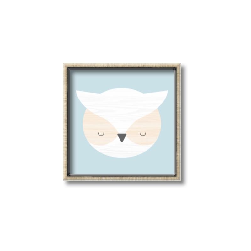 Picture of Teal Owl _GroupedProduct_Square_Mini_ _GroupedProduct_Square_Canvas_Framed_