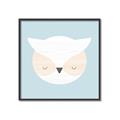 Picture of Teal Owl _GroupedProduct_Square_Mini_ _GroupedProduct_Square_Canvas_Framed_