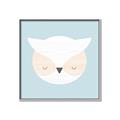 Picture of Teal Owl _GroupedProduct_Square_Mini_ _GroupedProduct_Square_Canvas_Framed_