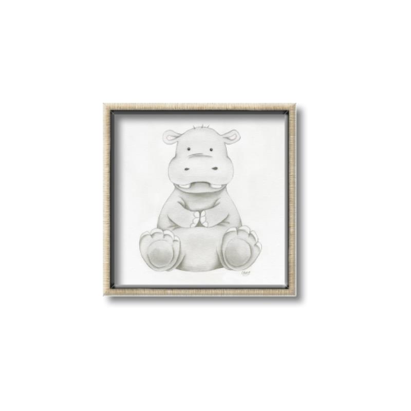 Picture of Nursery Hippo _GroupedProduct_Square_Mini_ _GroupedProduct_Square_Canvas_Framed_