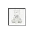 Picture of Nursery Hippo _GroupedProduct_Square_Mini_ _GroupedProduct_Square_Canvas_Framed_