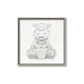 Picture of Nursery Hippo _GroupedProduct_Square_Mini_ _GroupedProduct_Square_Canvas_Framed_