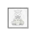 Picture of Nursery Hippo _GroupedProduct_Square_Mini_ _GroupedProduct_Square_Canvas_Framed_