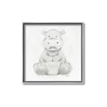 Picture of Nursery Hippo _GroupedProduct_Square_Mini_ _GroupedProduct_Square_Canvas_Framed_
