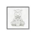 Picture of Nursery Hippo _GroupedProduct_Square_Mini_ _GroupedProduct_Square_Canvas_Framed_