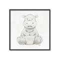 Picture of Nursery Hippo _GroupedProduct_Square_Mini_ _GroupedProduct_Square_Canvas_Framed_