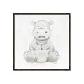 Picture of Nursery Hippo _GroupedProduct_Square_Mini_ _GroupedProduct_Square_Canvas_Framed_