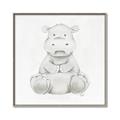 Picture of Nursery Hippo _GroupedProduct_Square_Mini_ _GroupedProduct_Square_Canvas_Framed_