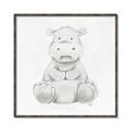 Picture of Nursery Hippo _GroupedProduct_Square_Mini_ _GroupedProduct_Square_Canvas_Framed_