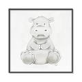 Picture of Nursery Hippo _GroupedProduct_Square_Mini_ _GroupedProduct_Square_Canvas_Framed_