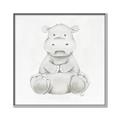 Picture of Nursery Hippo _GroupedProduct_Square_Mini_ _GroupedProduct_Square_Canvas_Framed_
