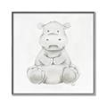 Picture of Nursery Hippo _GroupedProduct_Square_Mini_ _GroupedProduct_Square_Canvas_Framed_