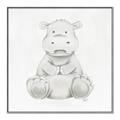 Picture of Nursery Hippo _GroupedProduct_Square_Mini_ _GroupedProduct_Square_Canvas_Framed_